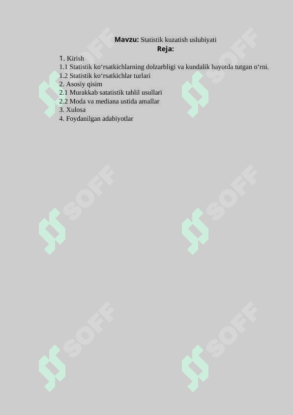 Statistik ko‘rsatkichlar 2