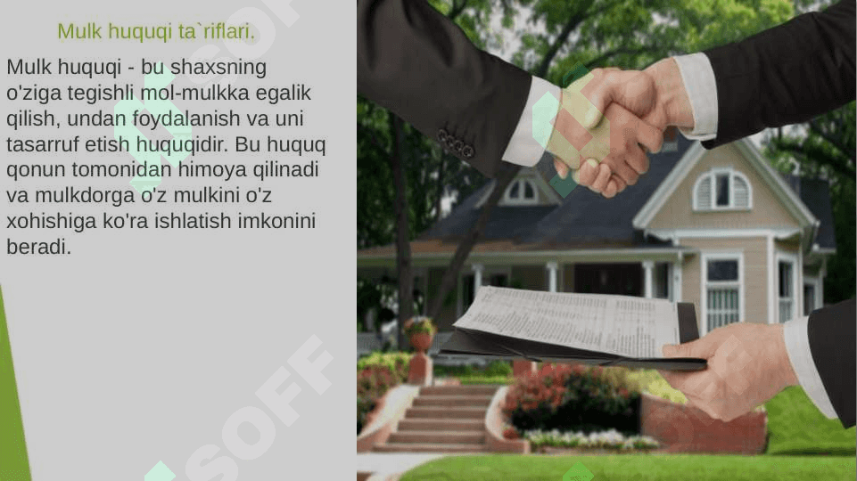 Mulk huquqlari nazariyasi va mulkchilik shakllari rivojlanishining evolutsiyasi 4