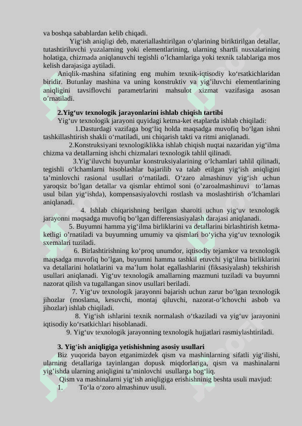 Yengil avtomobillarni umumiy yigʻish ishlab chiqarish jarayoni 2
