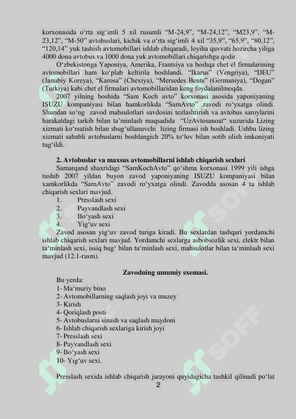 Avtobuslar va maxsus avtomobillarni yigʻib ishlab chiqarish  jarayoni 2