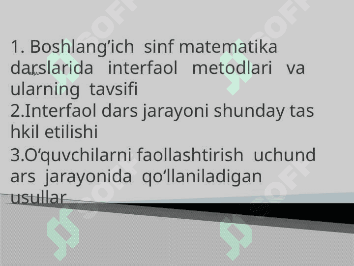 Boshlang’ich sinflarda matematika darslarida interfaol metodlardan foydalanish. 2