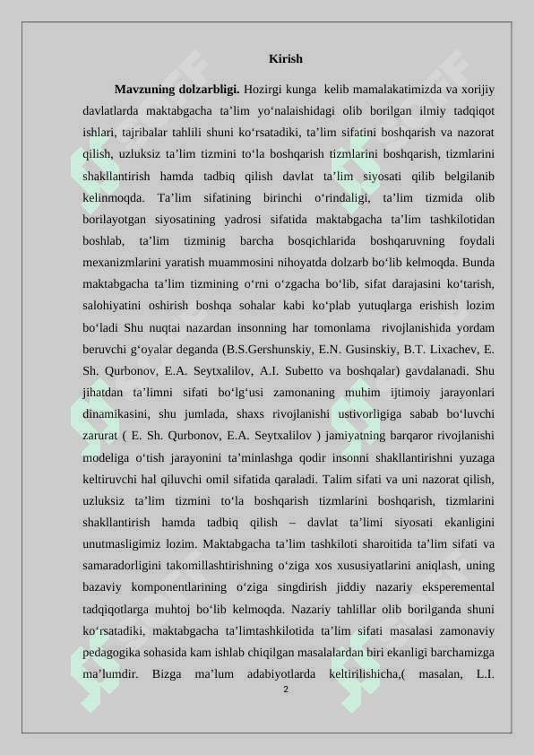 MTTga bolaning moslashuvida tarbiyachining kasbiy kompetensiyalari. 2