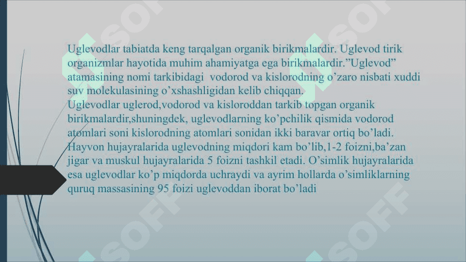 Mono Di va polisaxaridlar va ularni ishlatilishi 3