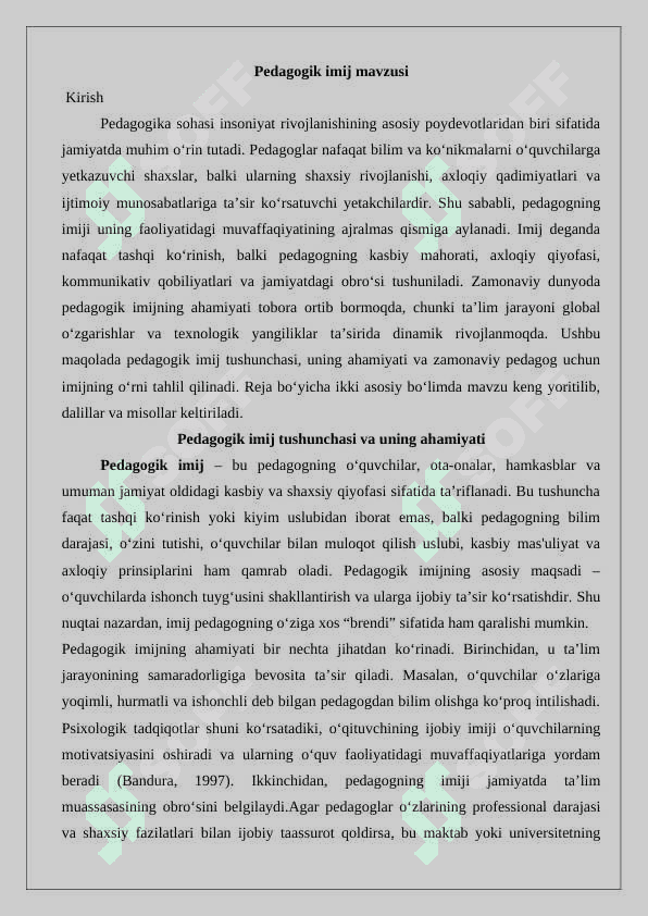Pedagogik imij 2