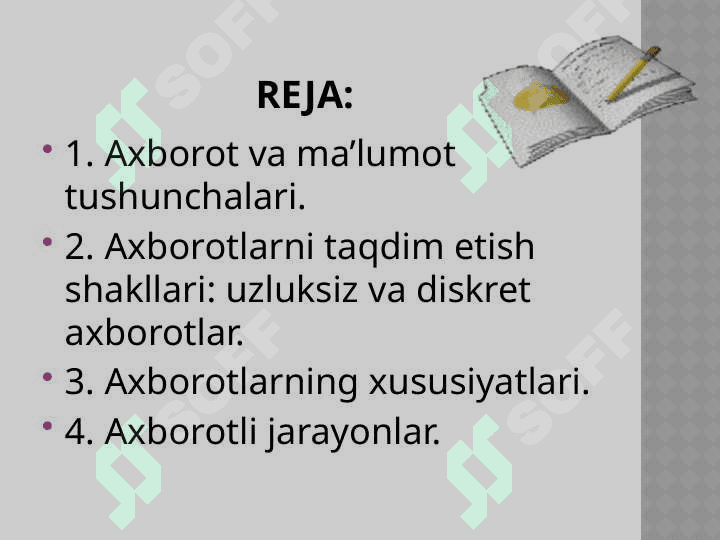 Axborot turlari va ishonchliligi 2