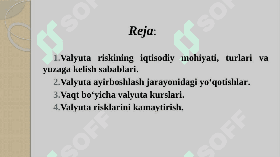 Valyuta riski mavzusi bo'yicha taqdimot.ppt 2