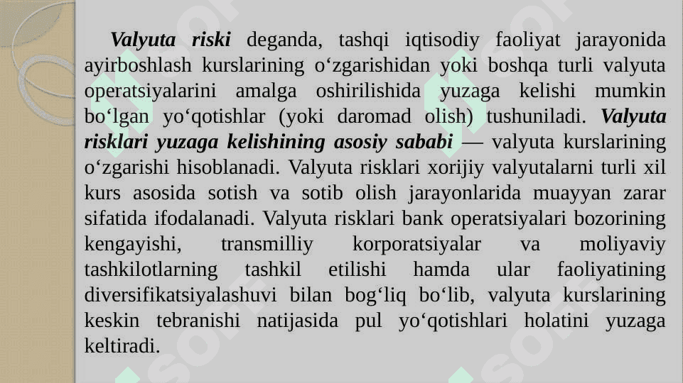 Valyuta riski mavzusi bo'yicha taqdimot.ppt 4