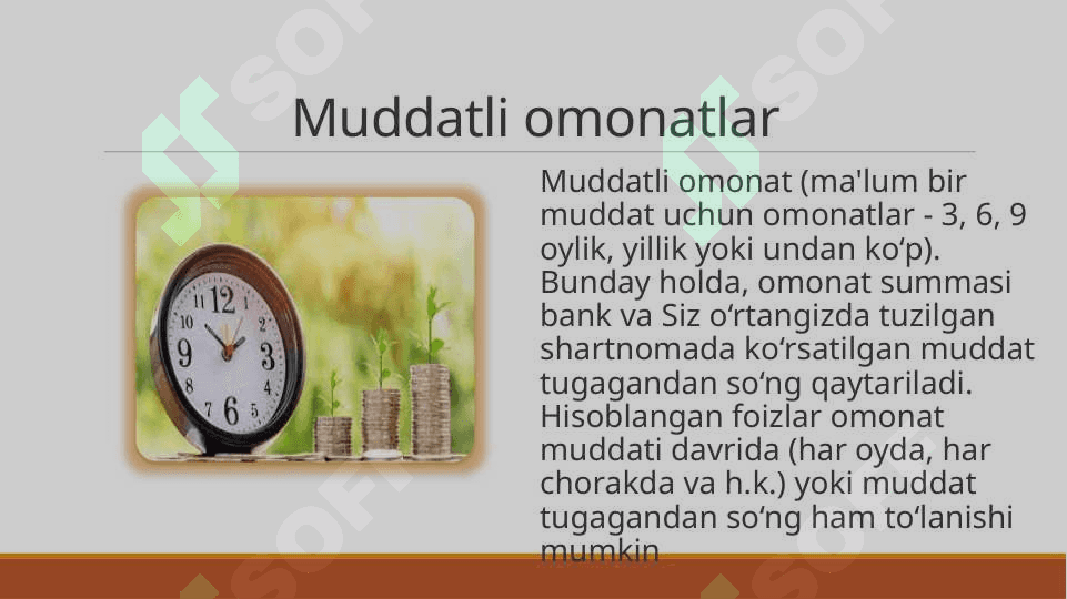 Banklarda deposit operatsiyalari  hisobi 7