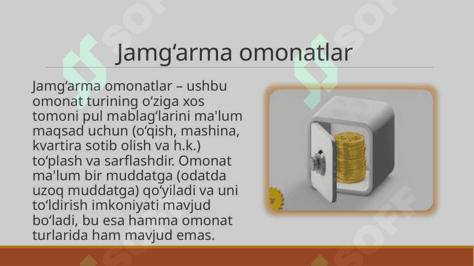 Banklarda deposit operatsiyalari  hisobi 8