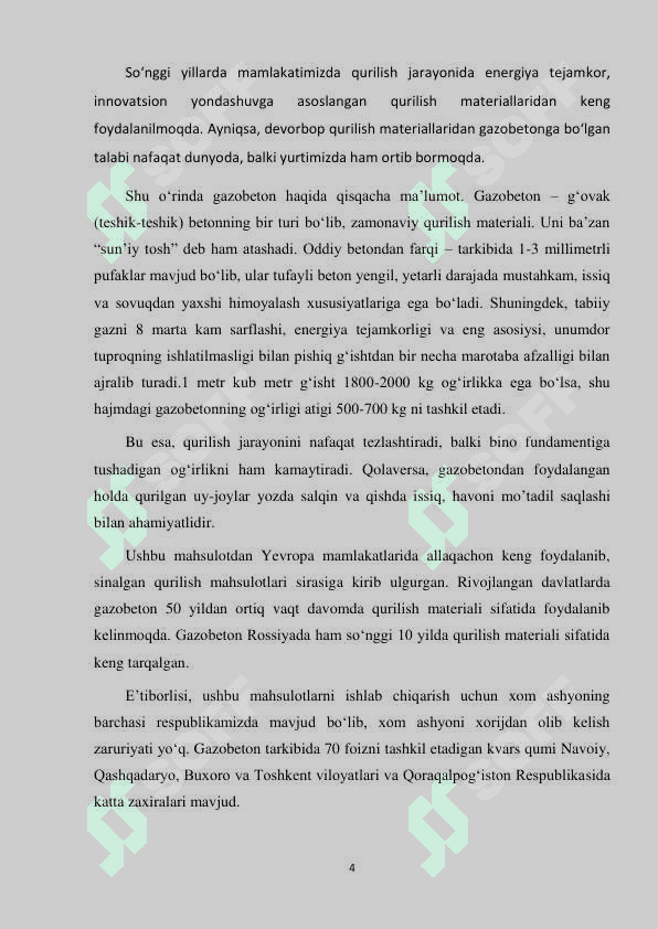 Individual qurilish uchun devorbob bloklar ishlab chiqarish korxonasini loyihalash 4