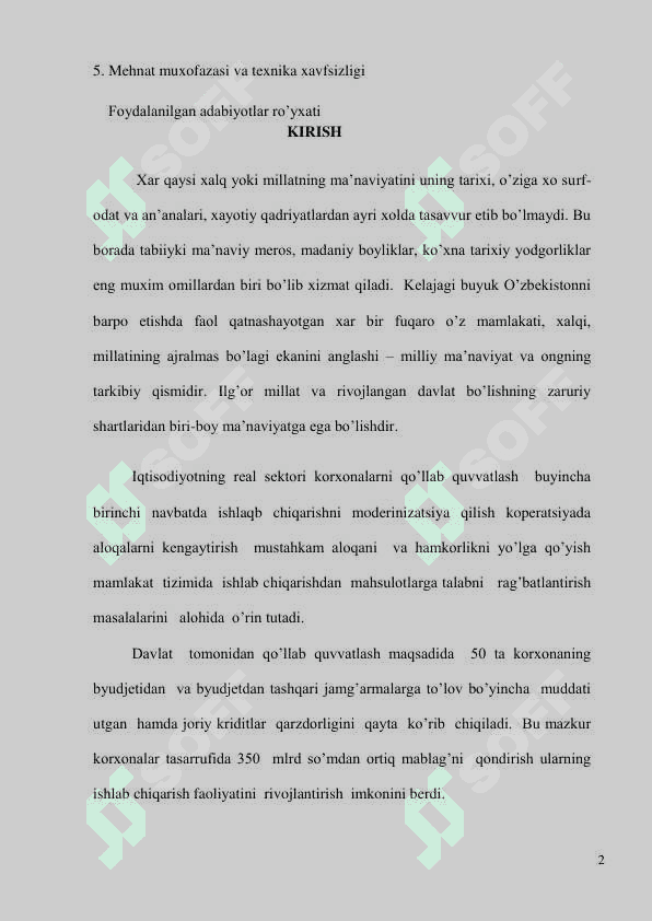 Stend usulida ikki nishabli balka ishlab chiqarish korxonasini loyixalash. 2