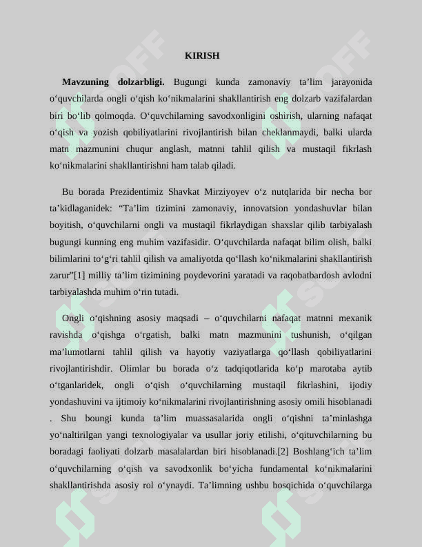 Kitobxonlik faoliyatini shakllantirish ( to‘g‘ri , tez , ongli o‘qish ) 3