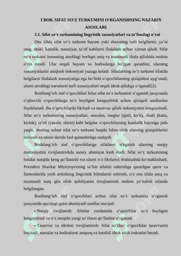 Boshlang‘ich sinflarda sifat so‘z turkumini o‘rganish 5