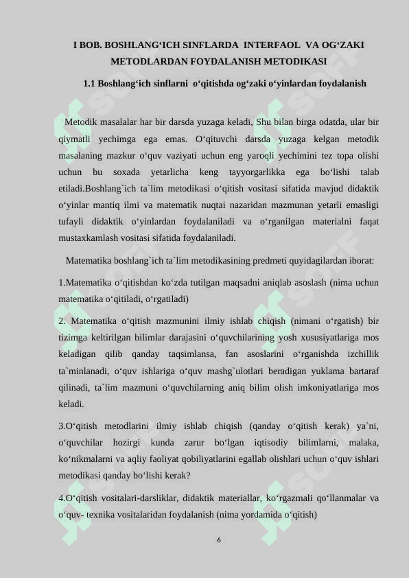 OG‘ZAKI MATEMATIK MASHQLARDAN FOYDALANIB 4-SINF O‘QUVCHILARINI O‘QUV FAOLLIGINI RIVOJLANTIRISH 6