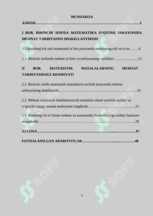BOSHLANG‘ICH SINFDA MATEMATIKA O‘QITISH JARAYONIDA MEHNAT TARBIYASINI SHAKLLANTIRISH METODIKASI (1-SINF MISOLIDA) 2