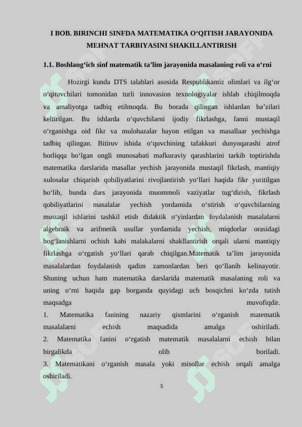 BOSHLANG‘ICH SINFDA MATEMATIKA O‘QITISH JARAYONIDA MEHNAT TARBIYASINI SHAKLLANTIRISH METODIKASI (1-SINF MISOLIDA) 6