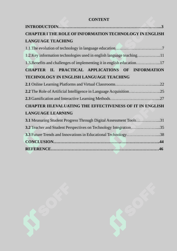 The use of information technology in increasing the effectiveness of teaching English. 2