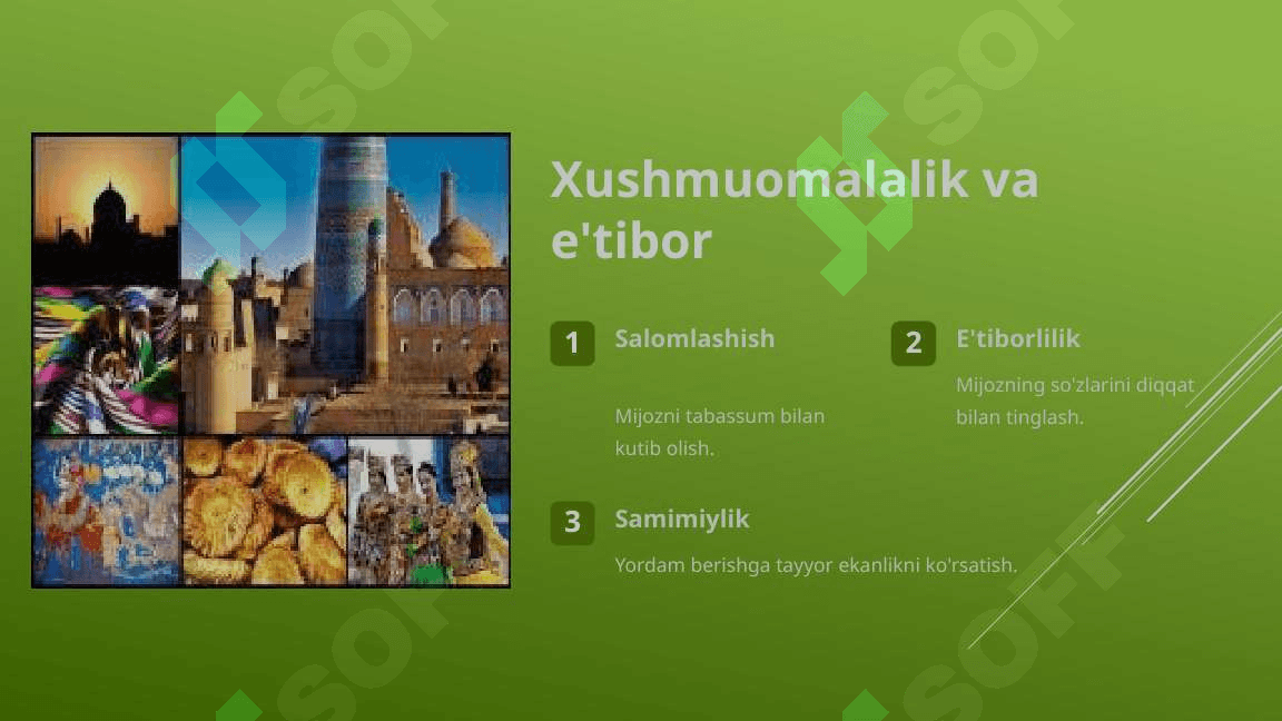 Turizmda faoliyat ko’rsatuvchi korxonalar xodimlarining mijozlarga murojat qilish qoidalari 3