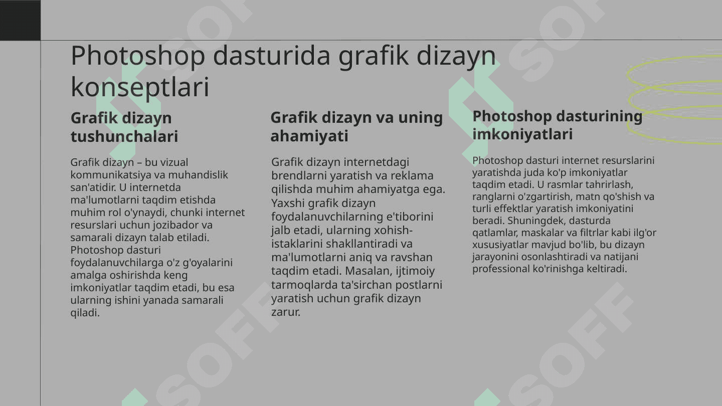 Adobe Photoshop dasturida internet uchun manbalar yaratish 3