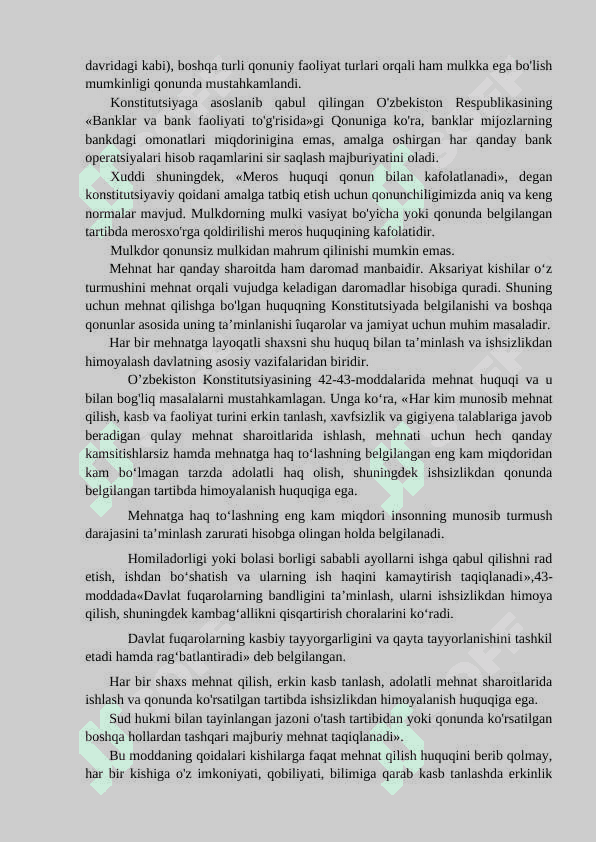 O'zbekiston Respublikasi fuqarolarining iqtisodiy, ijtimoiy, madaniy va ekologik huquqlari 3