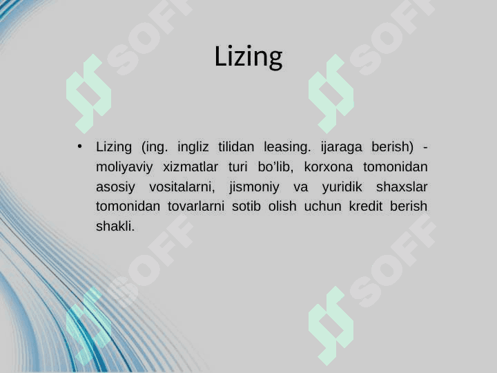 Investisiyalarni moliyalashtirishning lizing mexanizmi 3