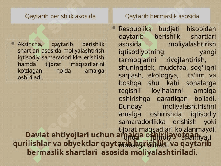 Investisiya faoliyatini moliyalashtirish manbalari va usullari 6
