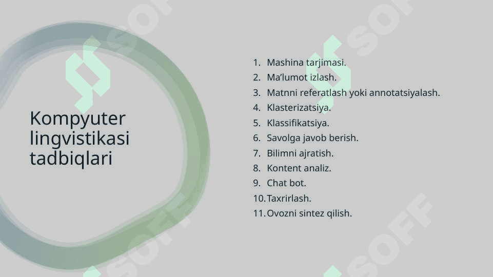 Kompyuter lingvistikasi masalalari. 3