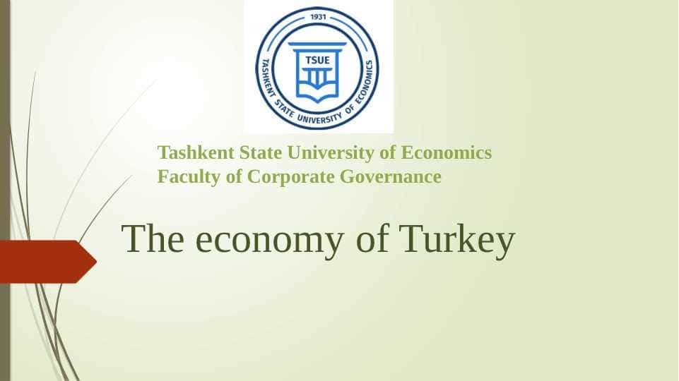 The economy of Turkey 1