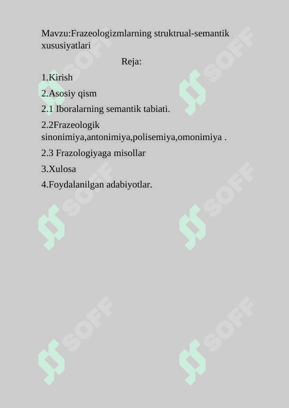 Frazeologizmlarning struktrual-semantik  xususiyatlari 2