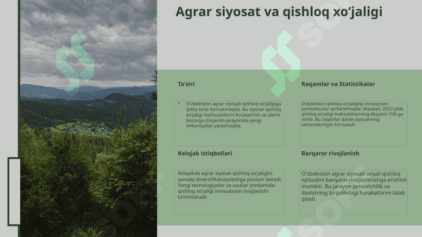 Davlatning agrar siyosati va uning O‘zbekistondagi xususiyatlari 5