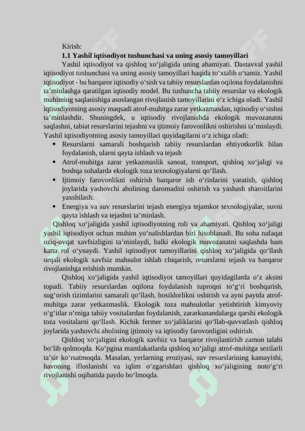 Qishloq xo‘jaligini “yashil iqtisodiyot” asosida rivojlantirish muammolari 3