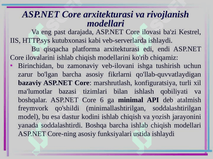 ASP.NET Core MVC ga kirish 8