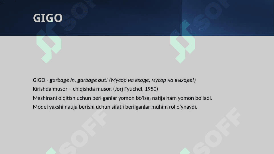 Berilganlarga dastlabki ishlov berish texnologiyalari 2