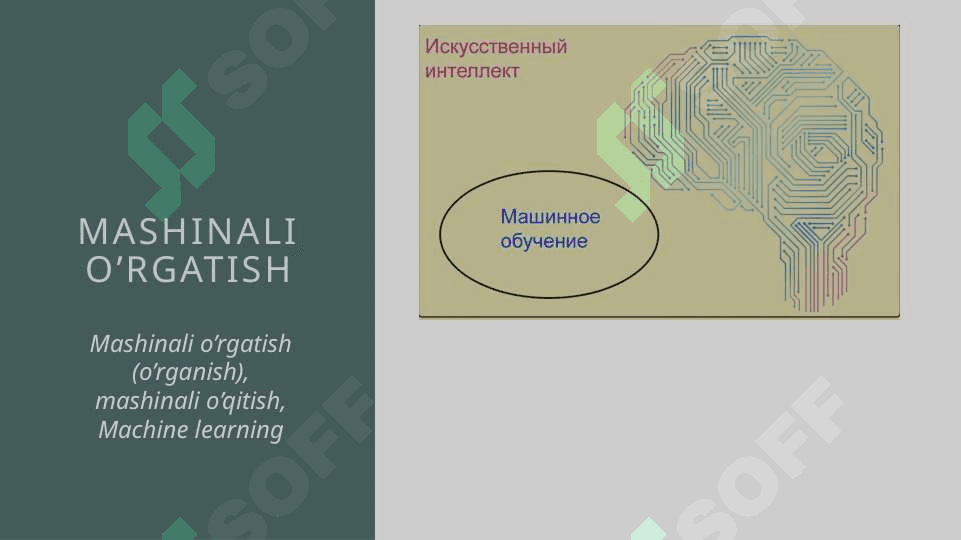 Mashinali o‘rgatish va uning turlari. Mashinali o‘rgatish masalalari 4