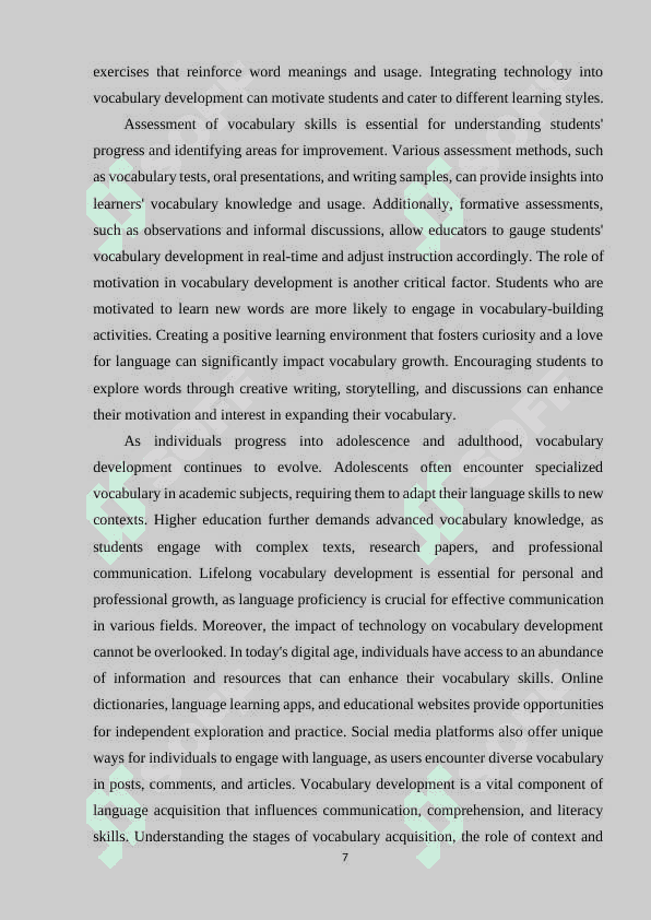 Methods to improve vocabulary in learning foreign language. 7
