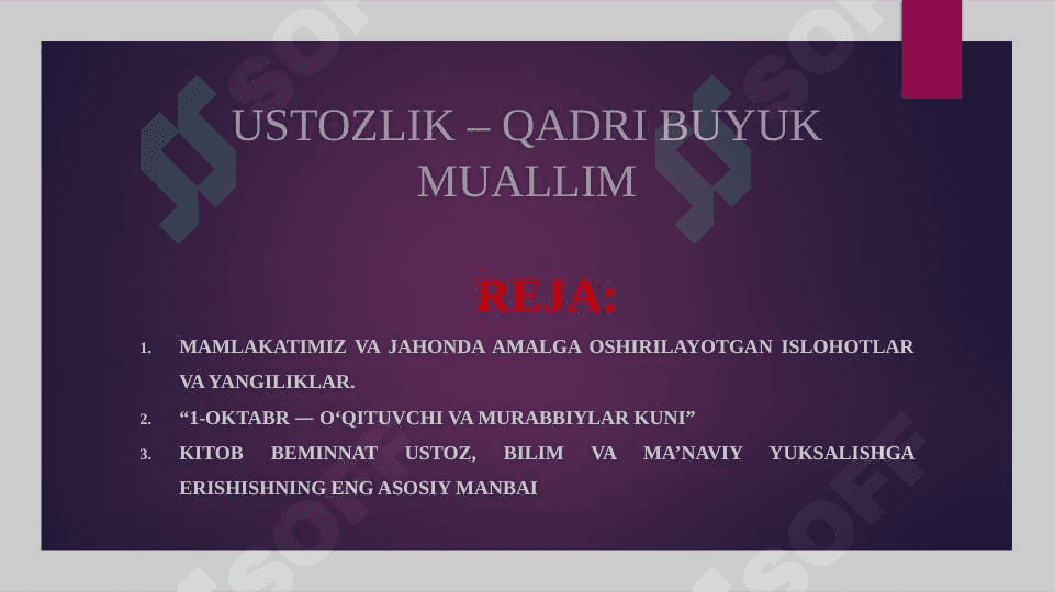 USTOZLIK – QADRI BUYUK MUALLIM 2