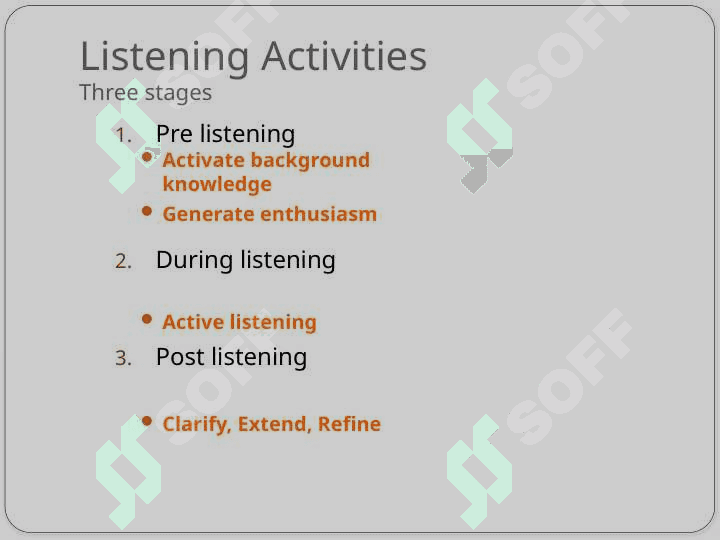 Creating pre-, while-, post- listening activities 2