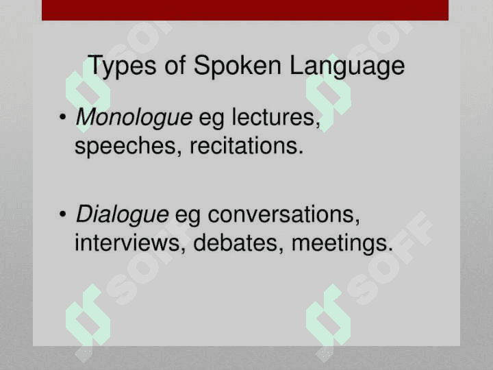 Spoken language and its characteristics 2