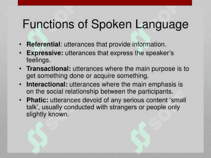 Spoken language and its characteristics 4