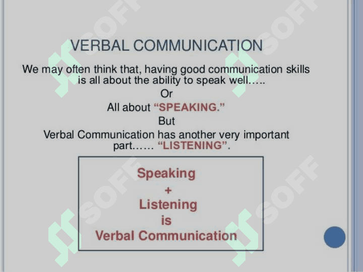 Verbal and Non Verbal Communication 7