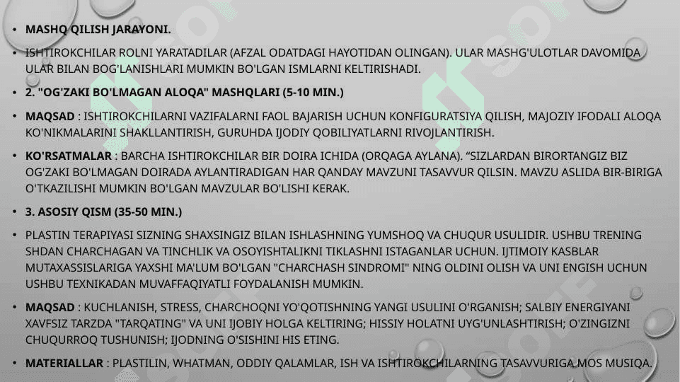 Streslarni yengish uchun trening 8