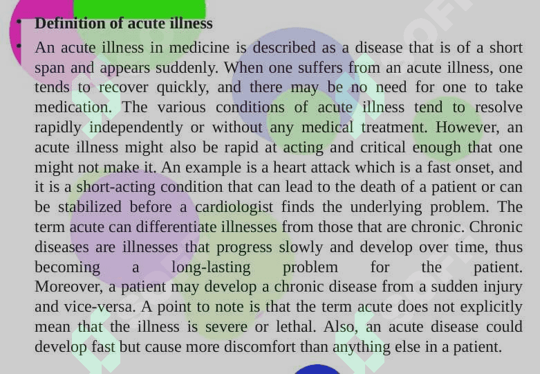 ACUTE ILLNESSES 4