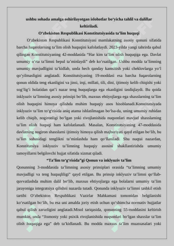 Inklyuziv ta’limning huquqiy asoslari 25 8