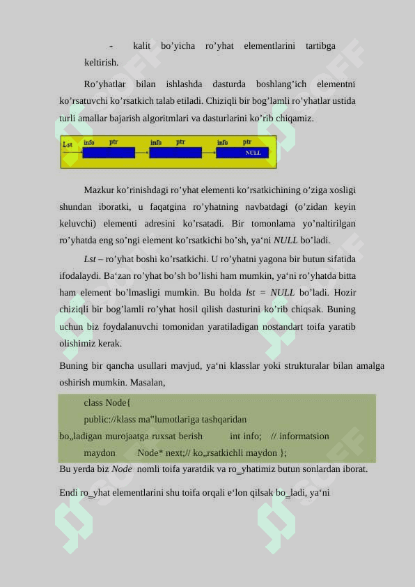 Dinamik ma’lumotlar tuzilmasi 6