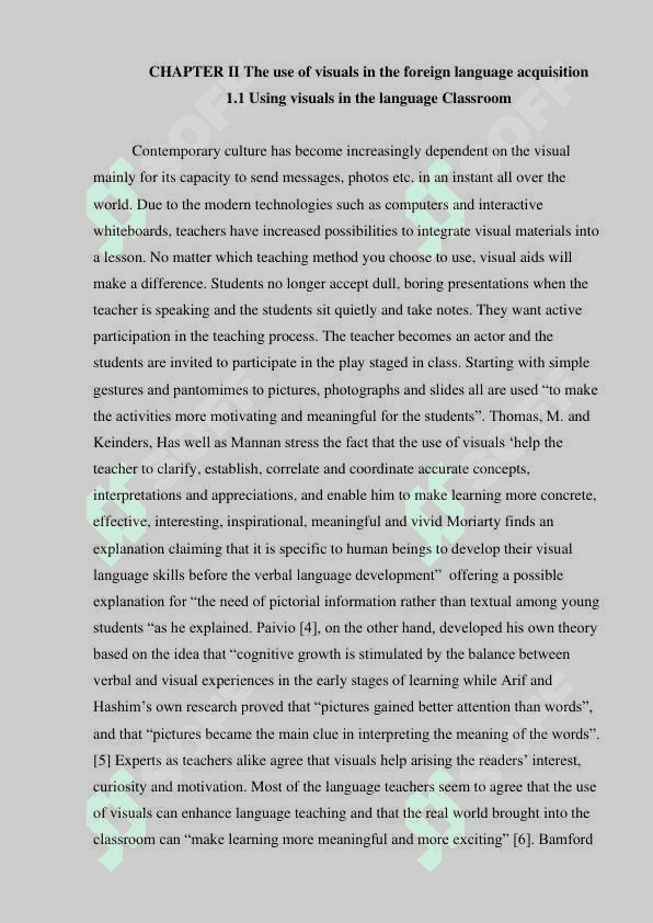 Design of visual aids for the English   Classrooms 6