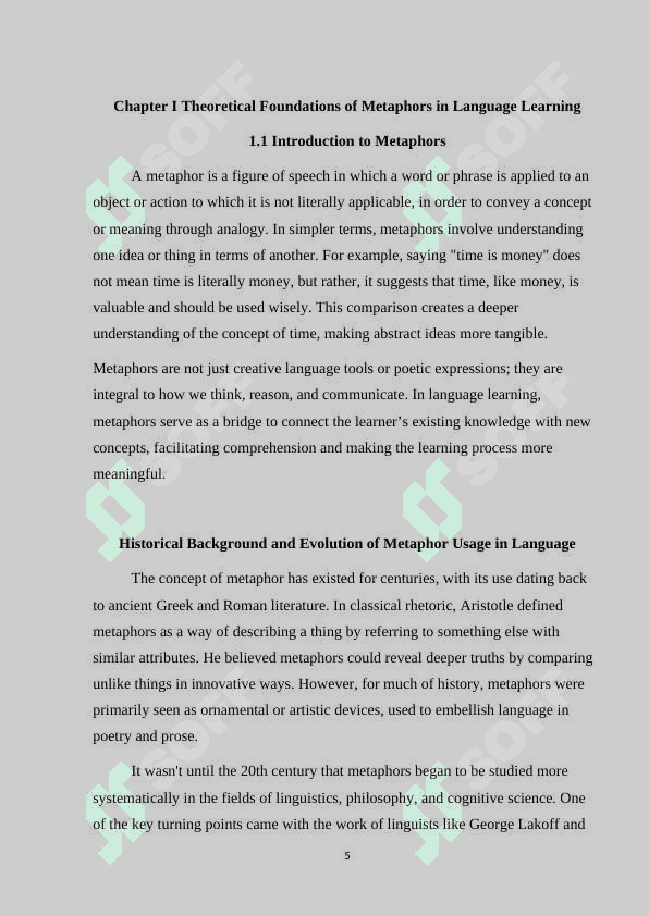 Using metaphors in the English classes 5