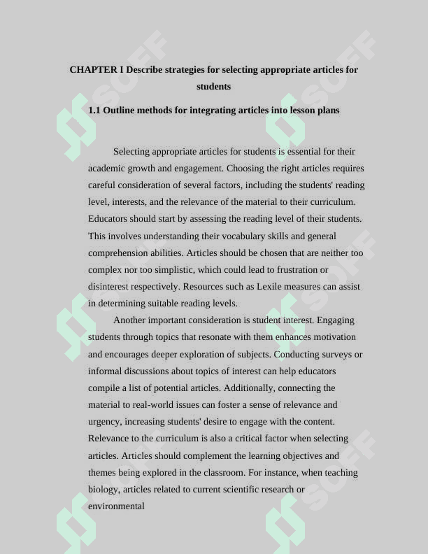 Teaching to read the articles in the English classrooms 7