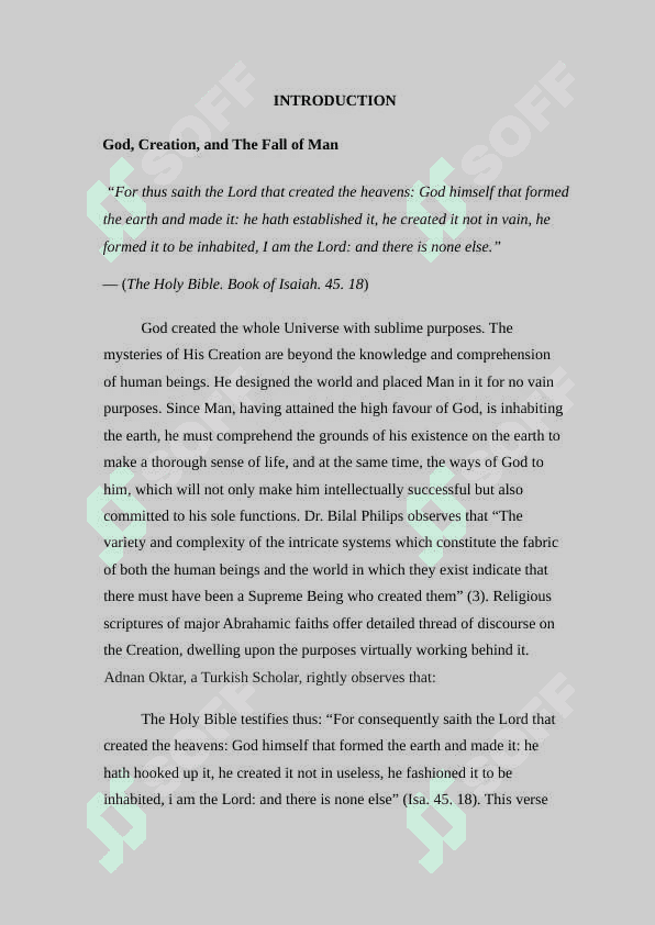 The peculiarity of the literary treatment of the plot of the fall in Paradise Lost' Milton's poen 4