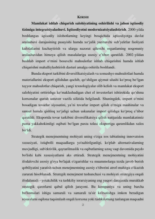 STRATEGIYANI AMALGA OSHIRISHDA RESURSLAR TAHLILI 2