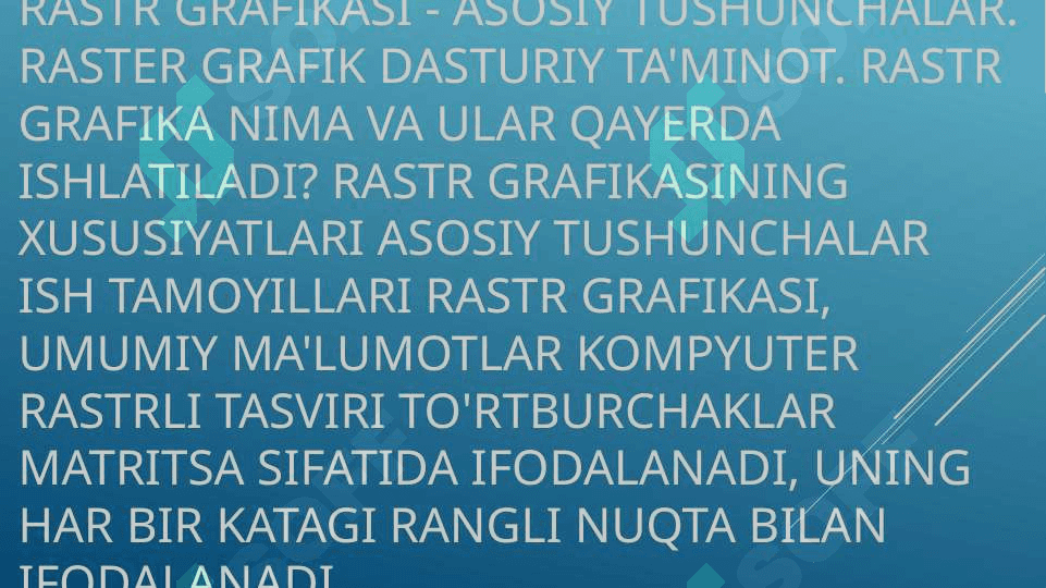 Rastr ma’lumotlar to’plami kompozitsiyasi 4